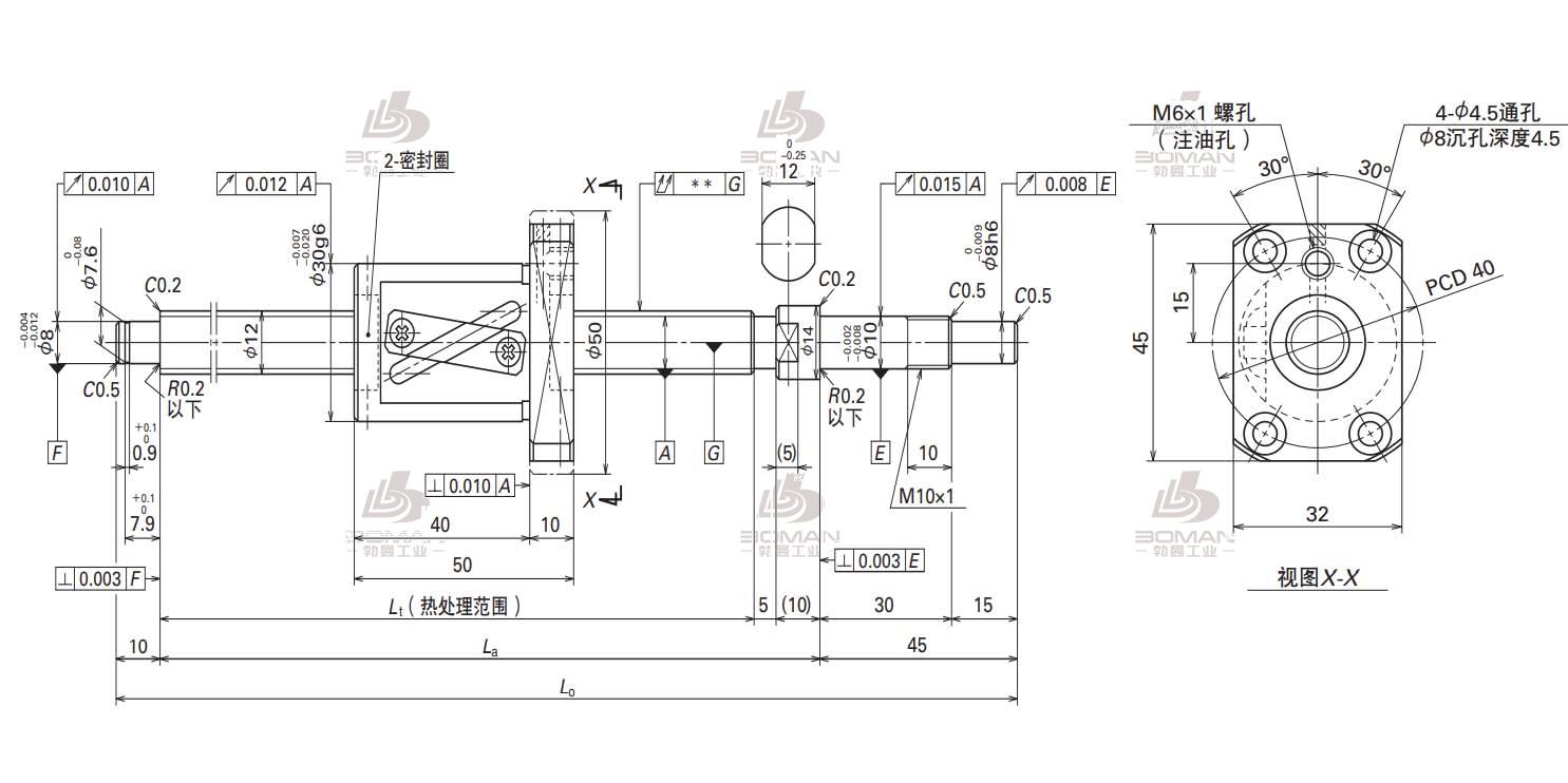 W1202FA-5P-C5Z10-FA标准滚珠丝杠