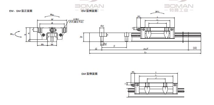 NSK NH250738EMC2(G1=25,G2=53)-直线导轨现货