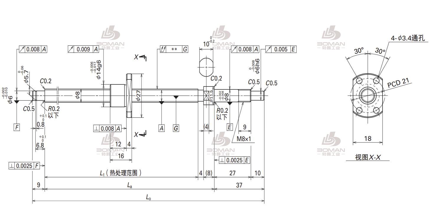 W0802MA-1PY-C3Z1+EK6-SA标准滚珠丝杠