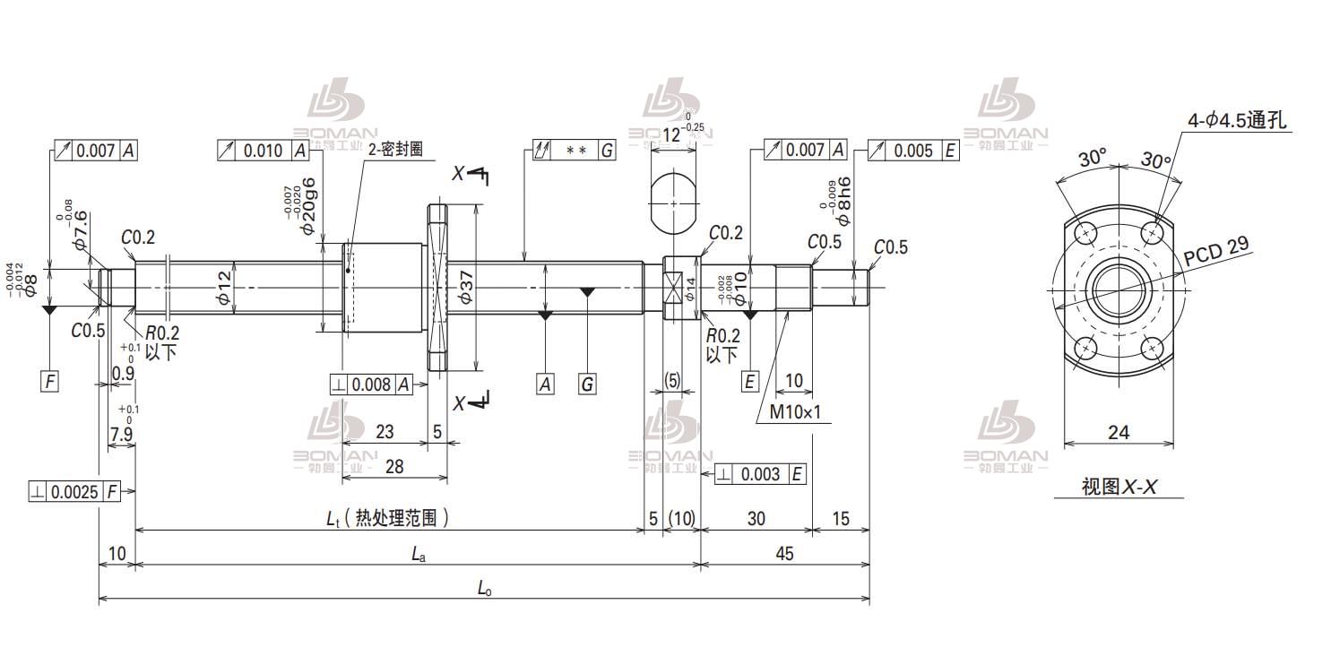 W1202MA-1PY-C3Z2(L=135)-MA标准滚珠丝杠