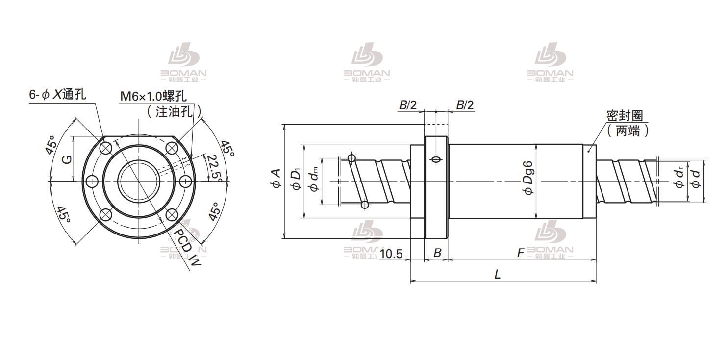 BSS3210-6E-BSS滚珠丝杠螺母