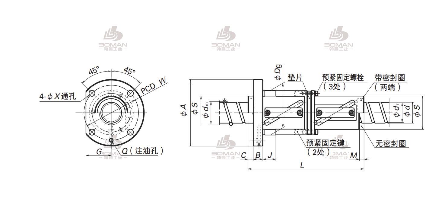 LDFT2520-3-SFT滚珠丝杠螺母