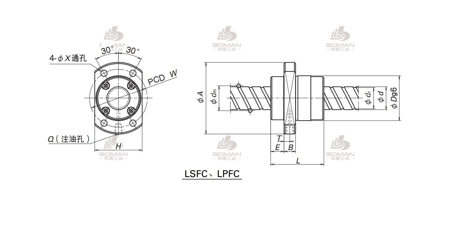 LPFC1616-6-USFC滚珠丝杠