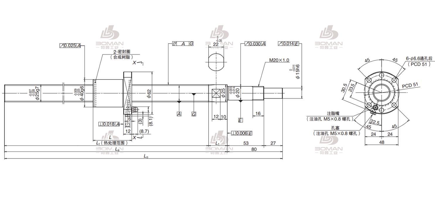 FSS2510N1D1000-USS滚珠丝杠