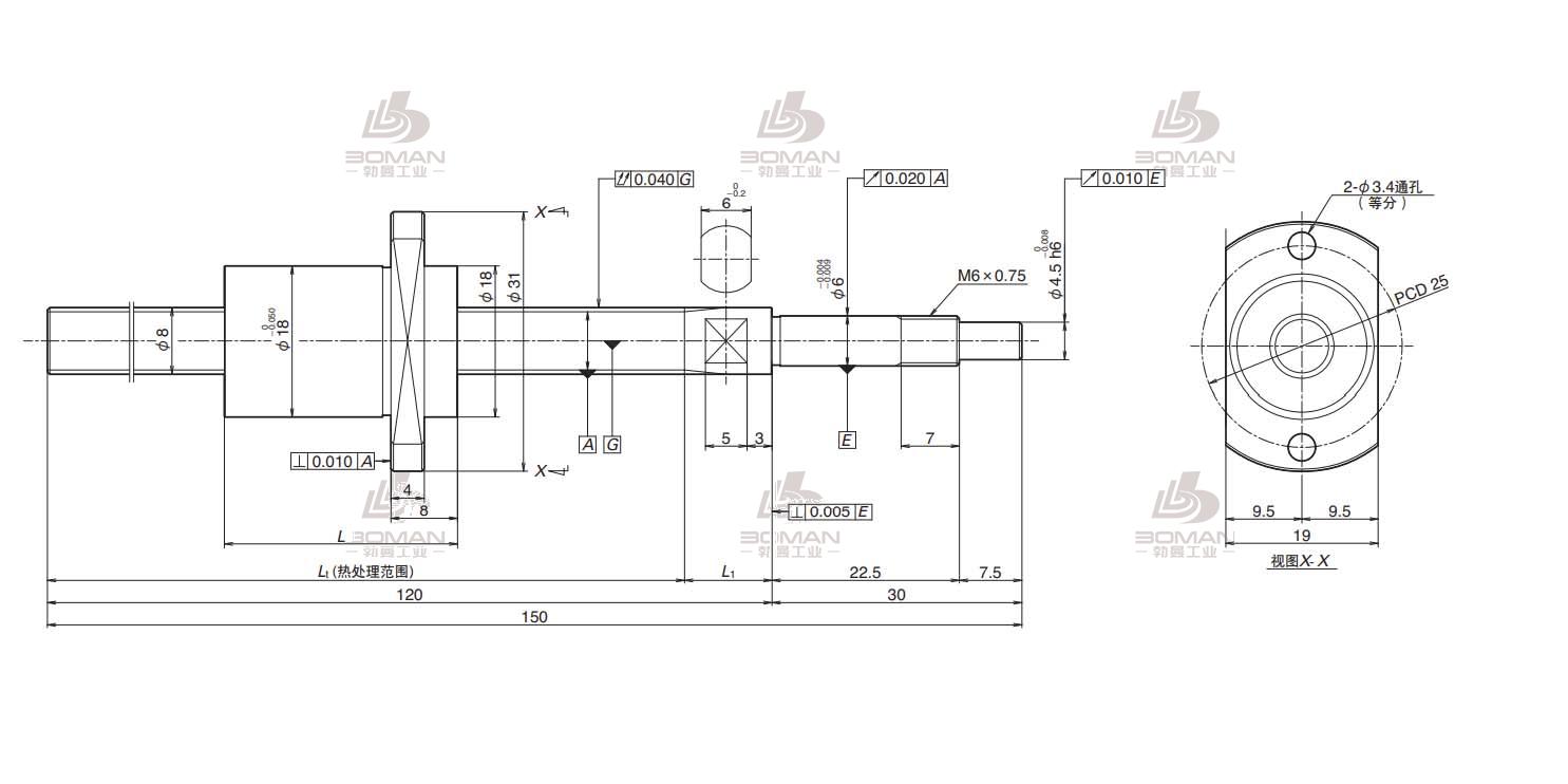 PSS0810NBD0150-PSS紧凑型滚珠丝杠