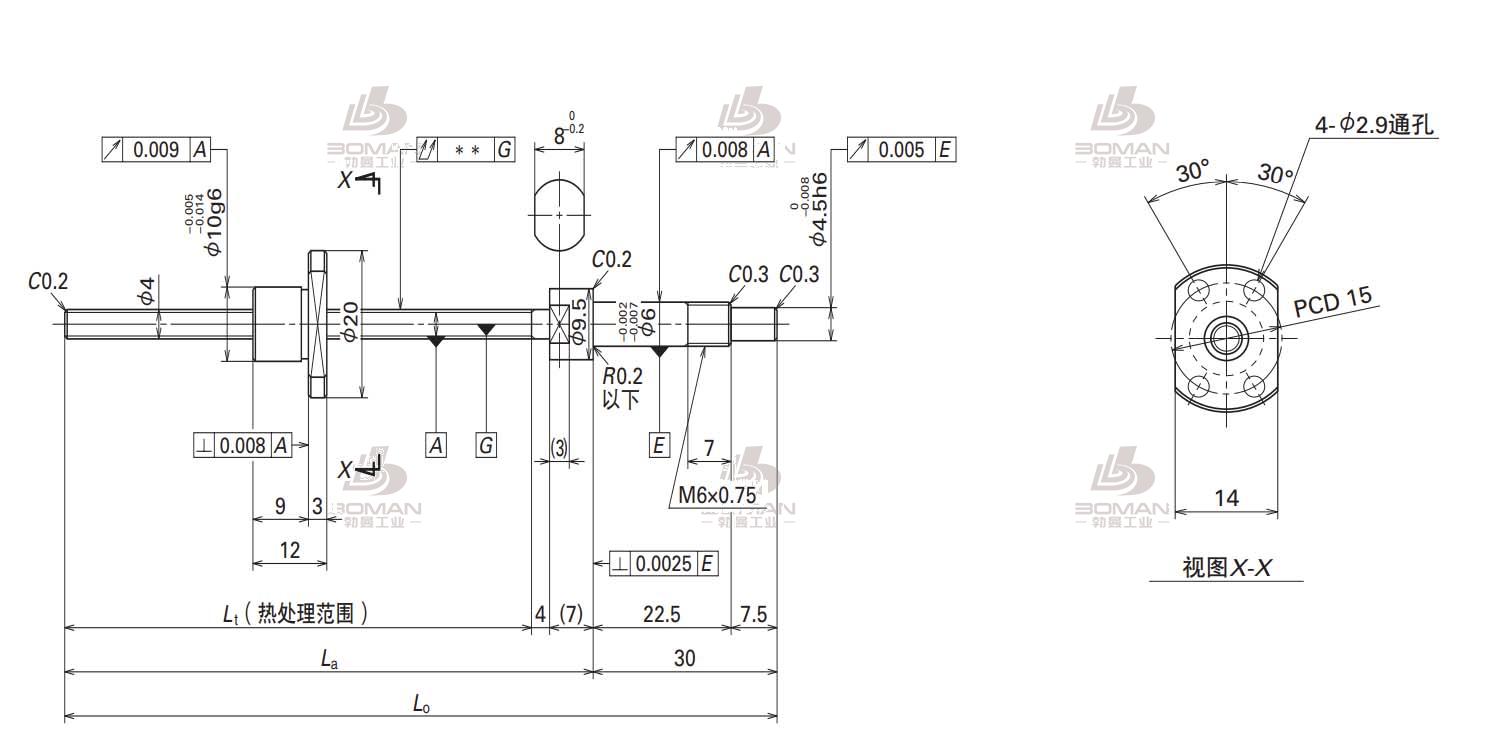 W0400MA-4Y-C3T1-轴端完成品滚珠丝杠