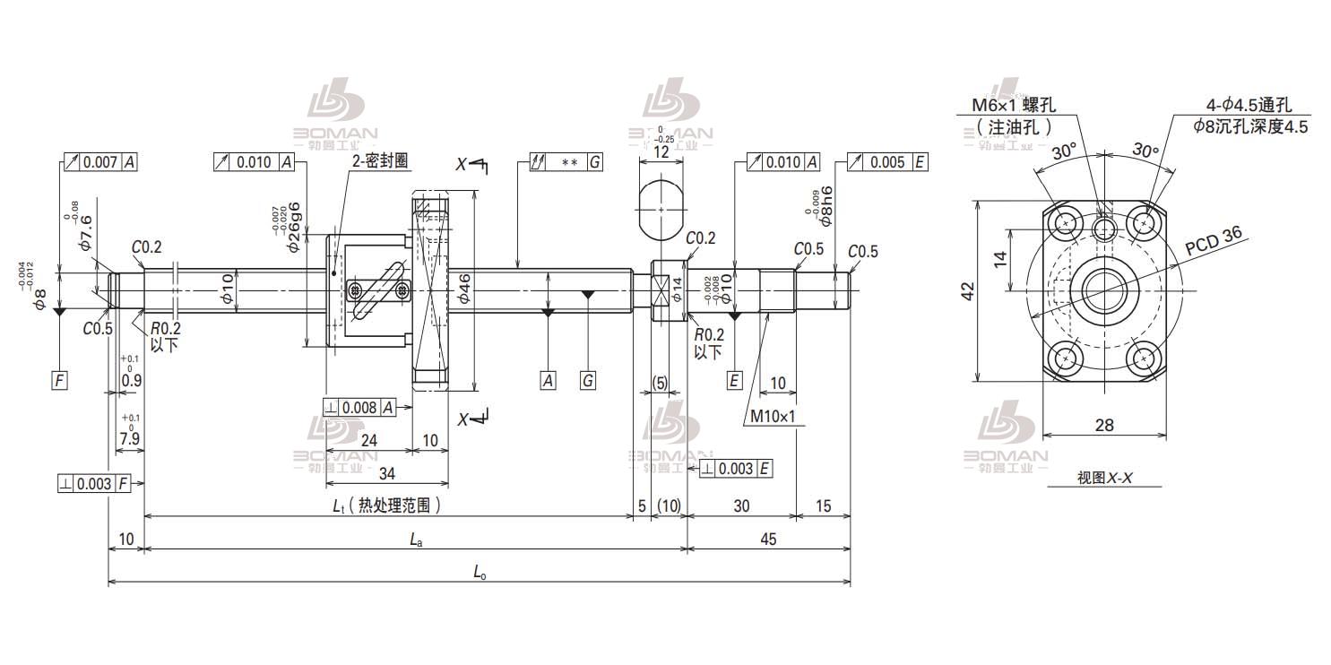 W1002FA-1P-C3Z4-FA标准滚珠丝杠