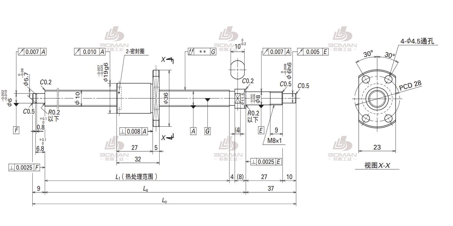 W1002MA-8Y-C3T2.5-MA标准滚珠丝杠