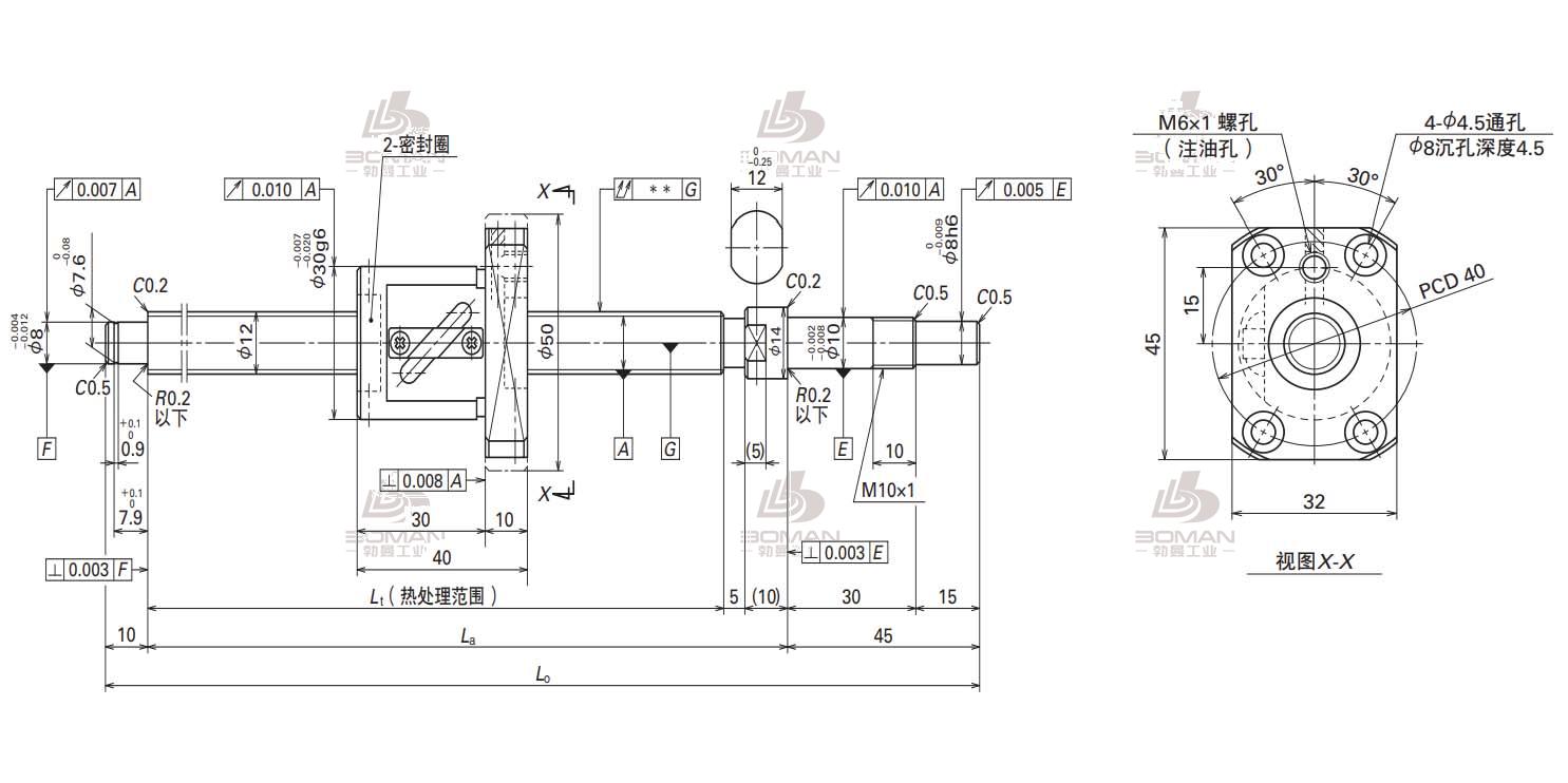 W1202FA-1P-C3Z5-MA标准滚珠丝杠