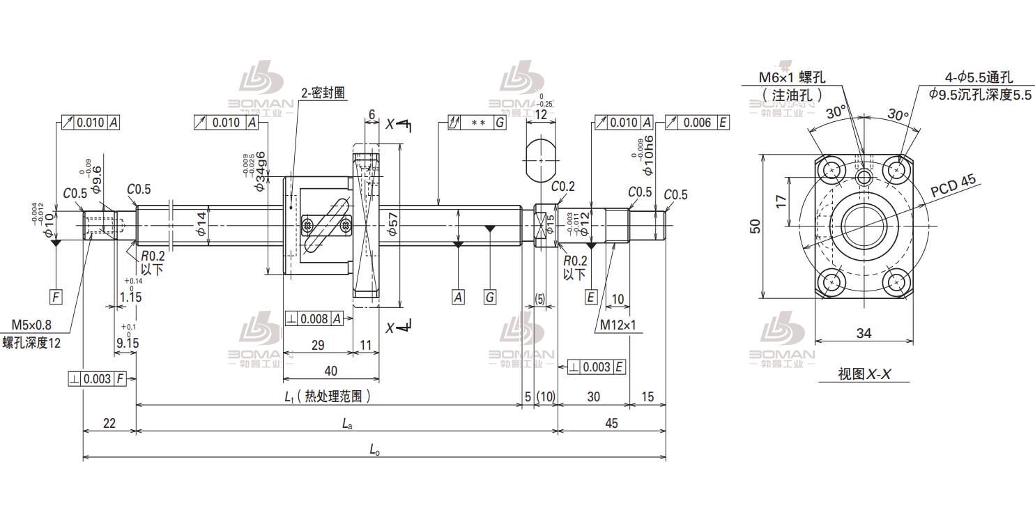 W1402FA-2-C3T5-FA标准滚珠丝杠