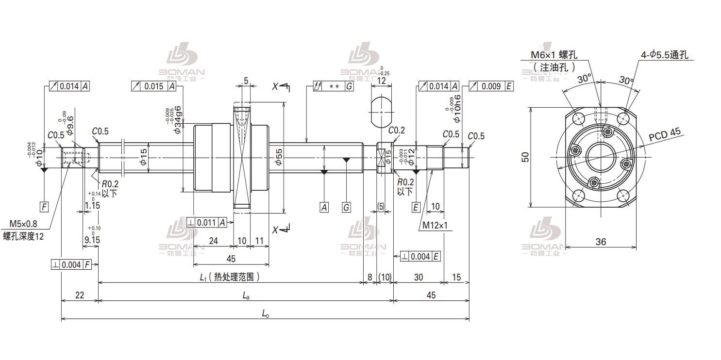 W1503FA-8G-C5T20-SA标准滚珠丝杠