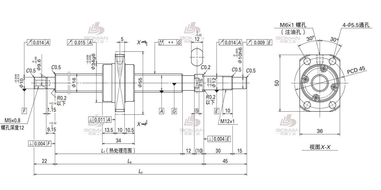 W1603FA-8GX-C5T32-FA标准滚珠丝杠