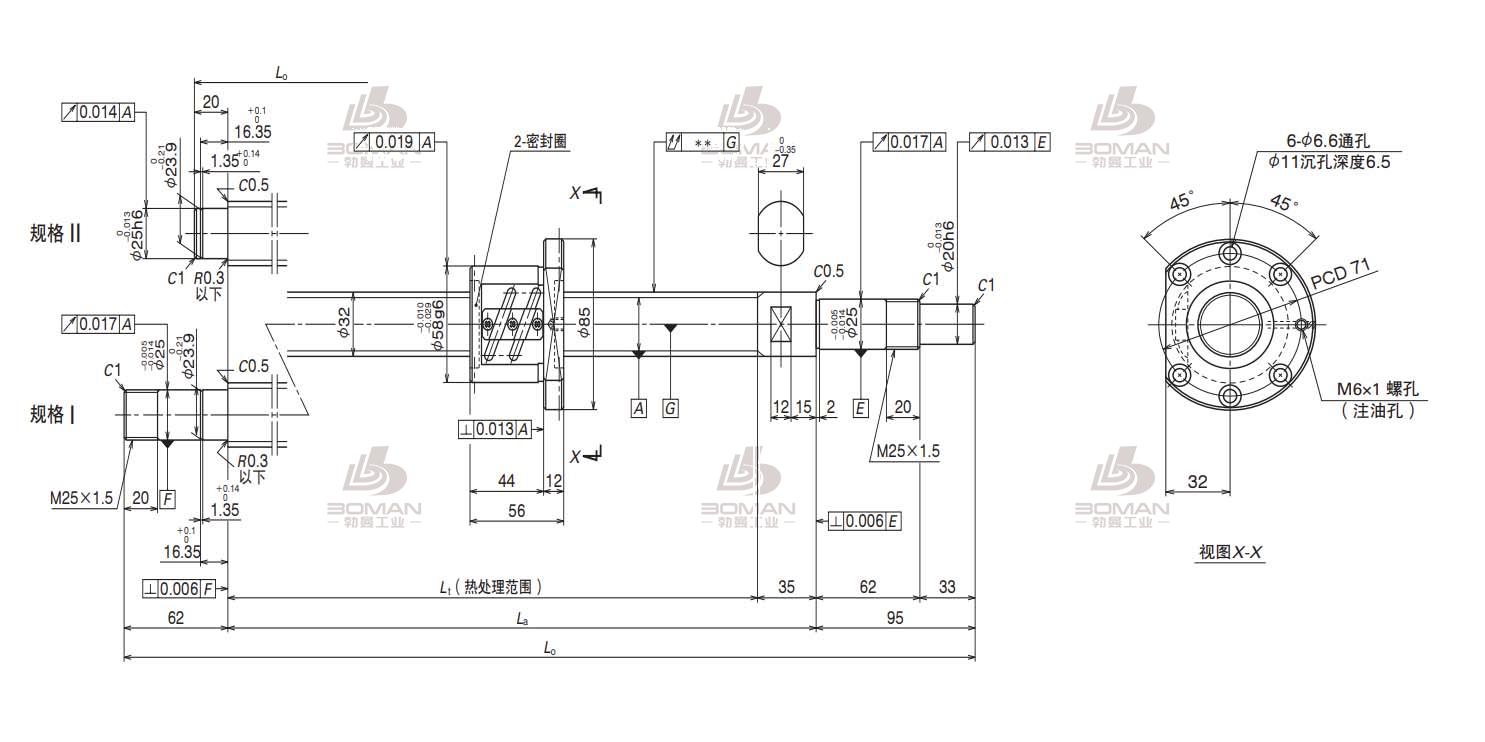 W3204SA-1P-C5Z5-MA标准滚珠丝杠