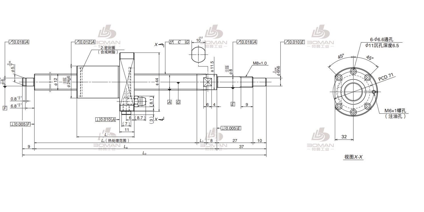 W3202SA-2Z-C5Z5-SA标准滚珠丝杠