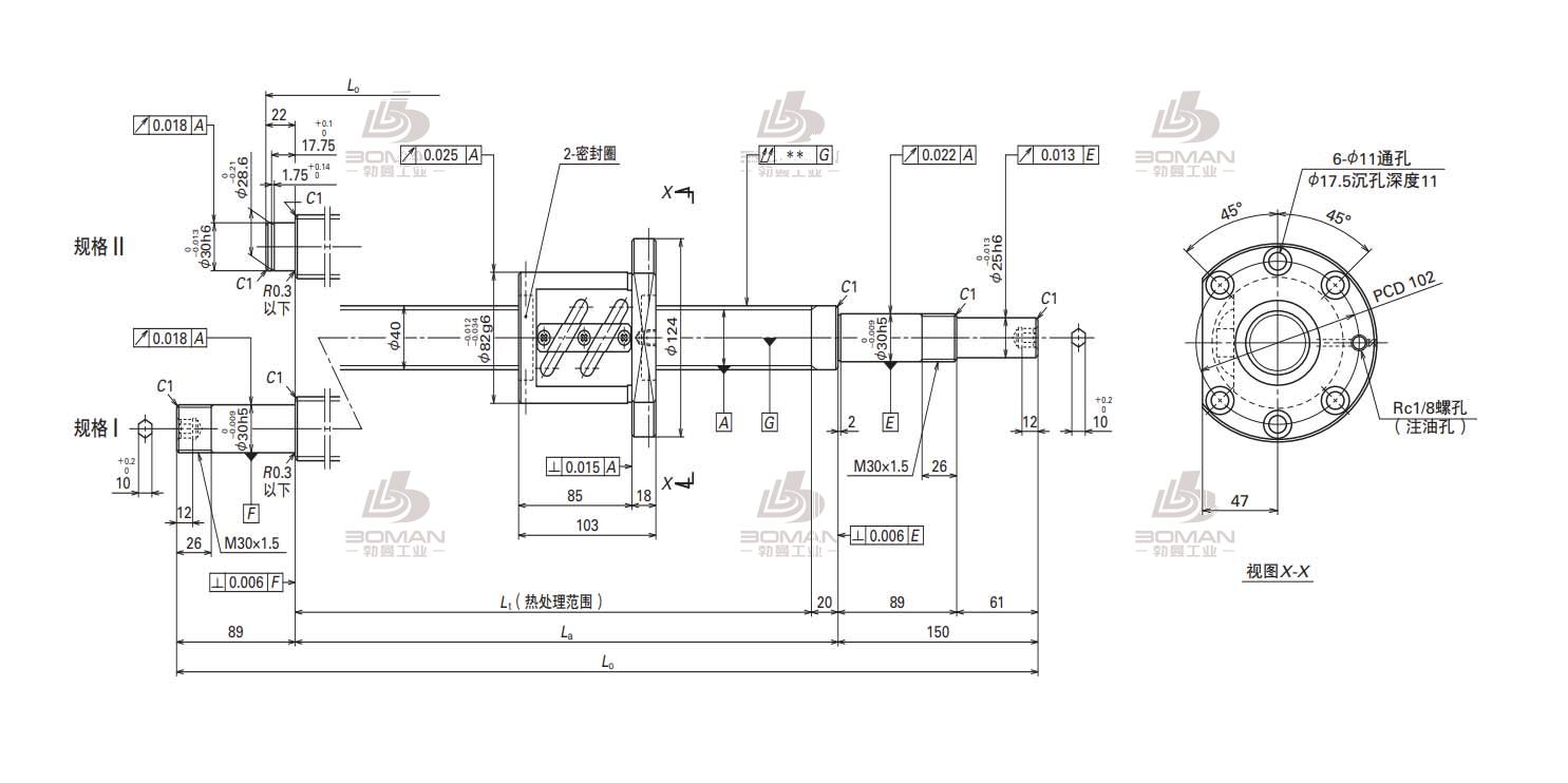 W4015SA-3Z-C5Z10-FA标准滚珠丝杠