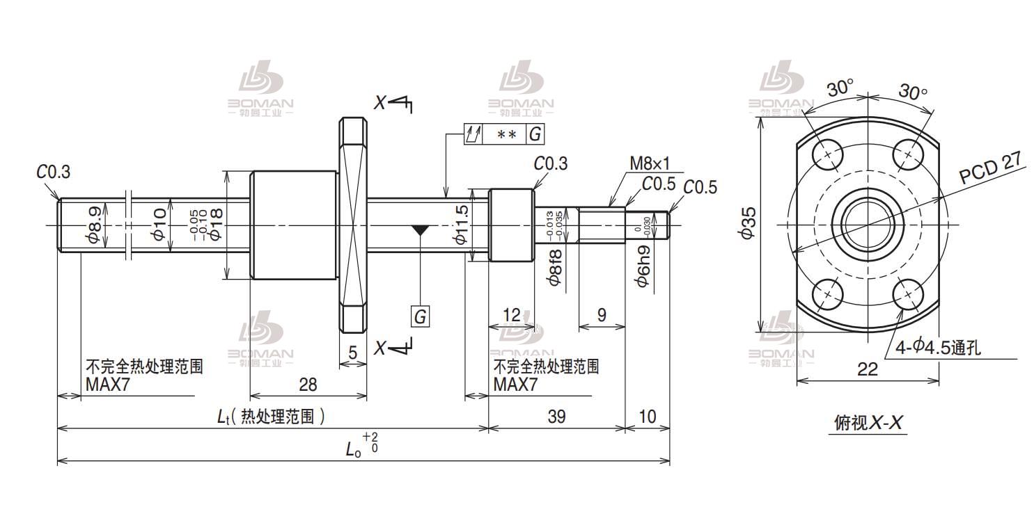 RMA1002C7S-250-RNCT滚珠丝杠