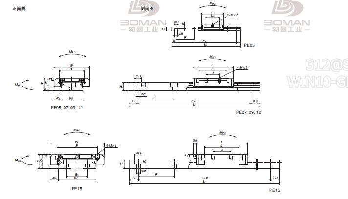 PE090700TRC1-PCT-NSK PE导轨