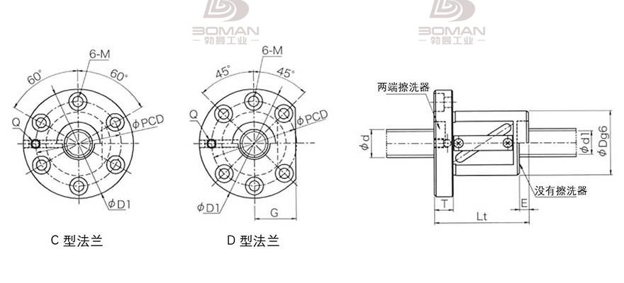 KURODA GR6306CS-CAPR 黑田丝杆替换尺寸图解大全