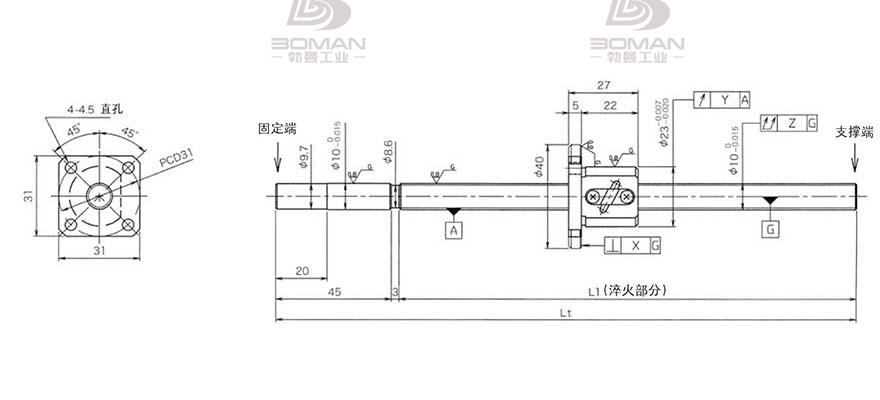 KURODA GG1002DS-EANR-0320A 黑田精工滚珠丝杆厂家