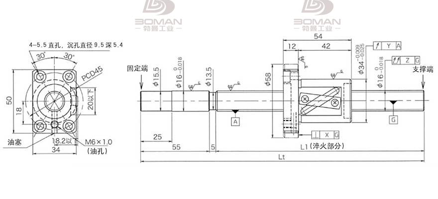 KURODA GG1616AS-BTLR-1300A 日本黑田精工丝杠钢珠安装方法