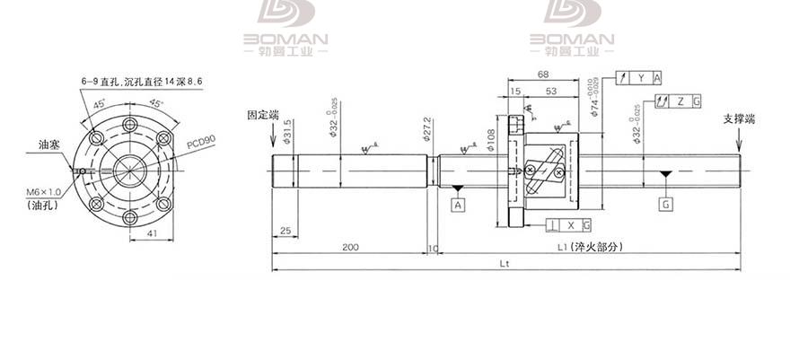 KURODA GG3210DS-DALR-2000A 黑田精工丝杆怎么安装