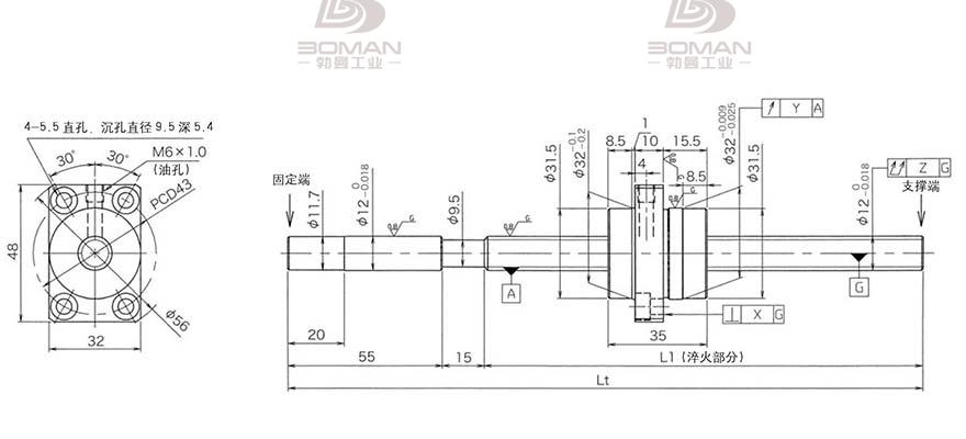KURODA HG1230QS-BEZR-0500A 黑田精工丝杆是什么材质