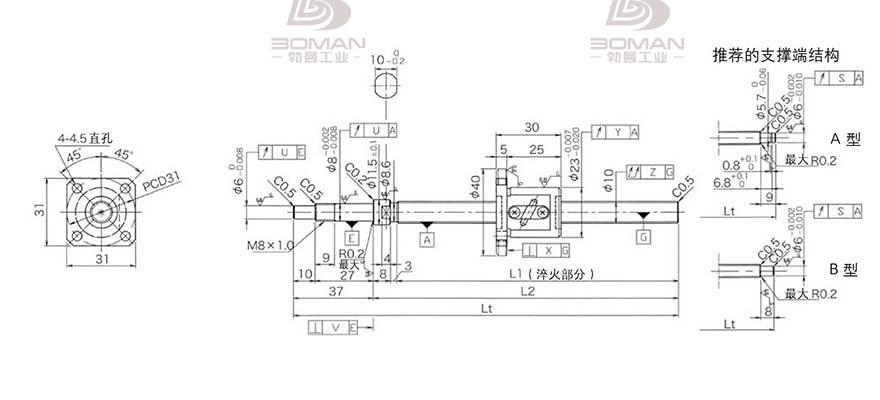 KURODA GP1002DS-EAFR-0210B-C3S 黑田精工丝杆哪里能买到