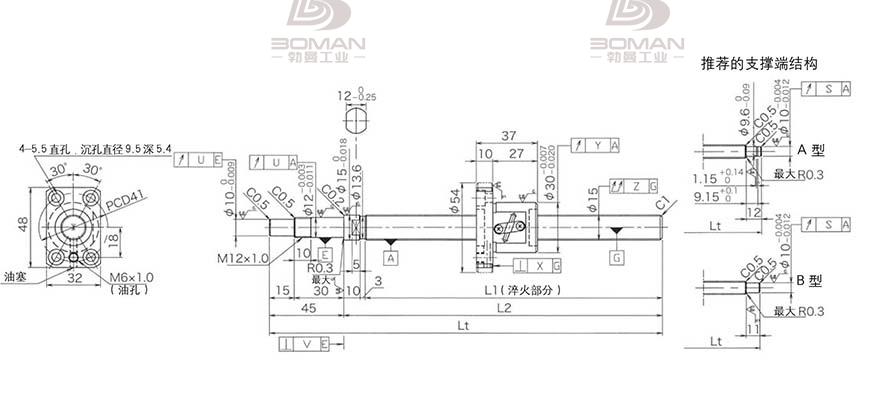 KURODA GP1502DS-BAPR-0600B-C3S 日本kuroda滚珠丝杆