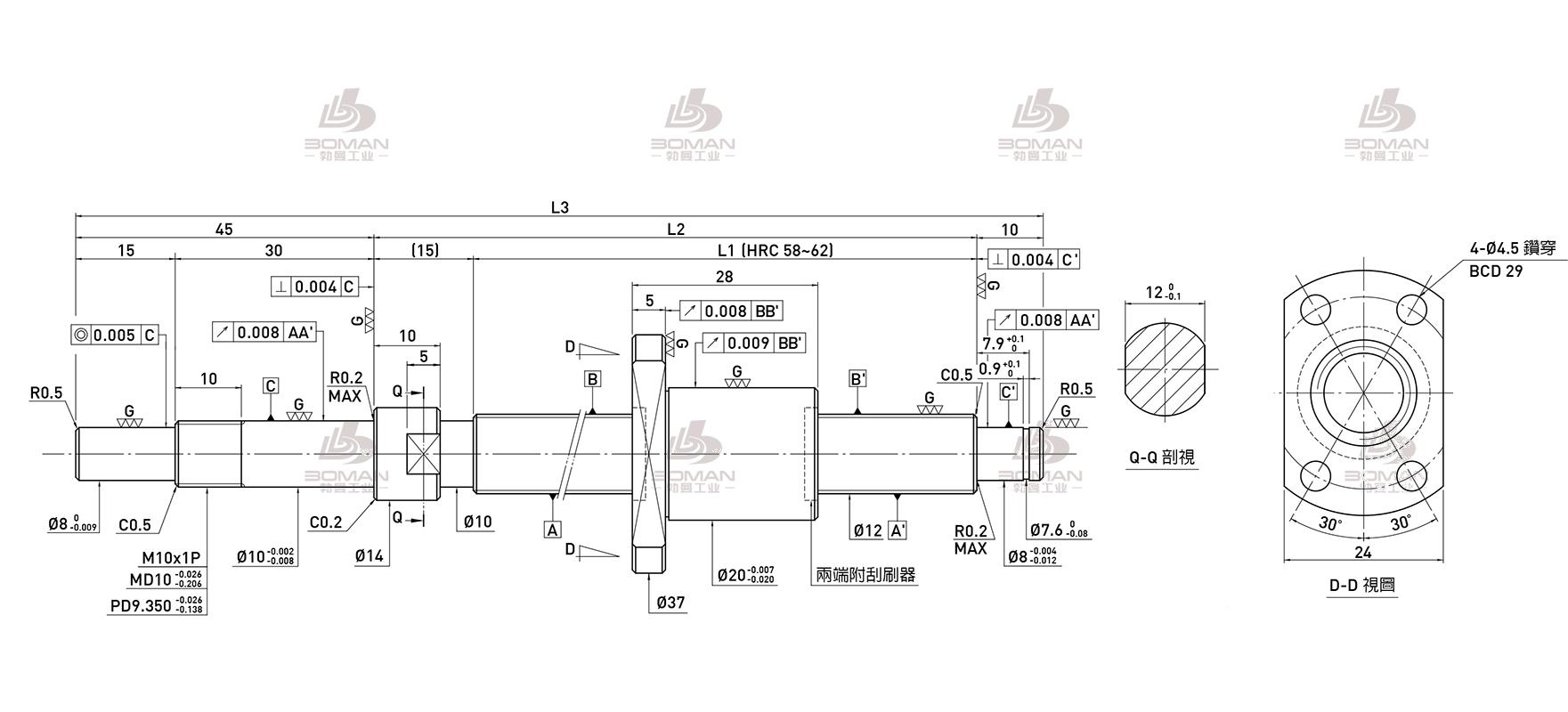 HIWIN上银 R12-2T3-FSI-110-180-0.008 上银滚珠丝杠用哪个系列好