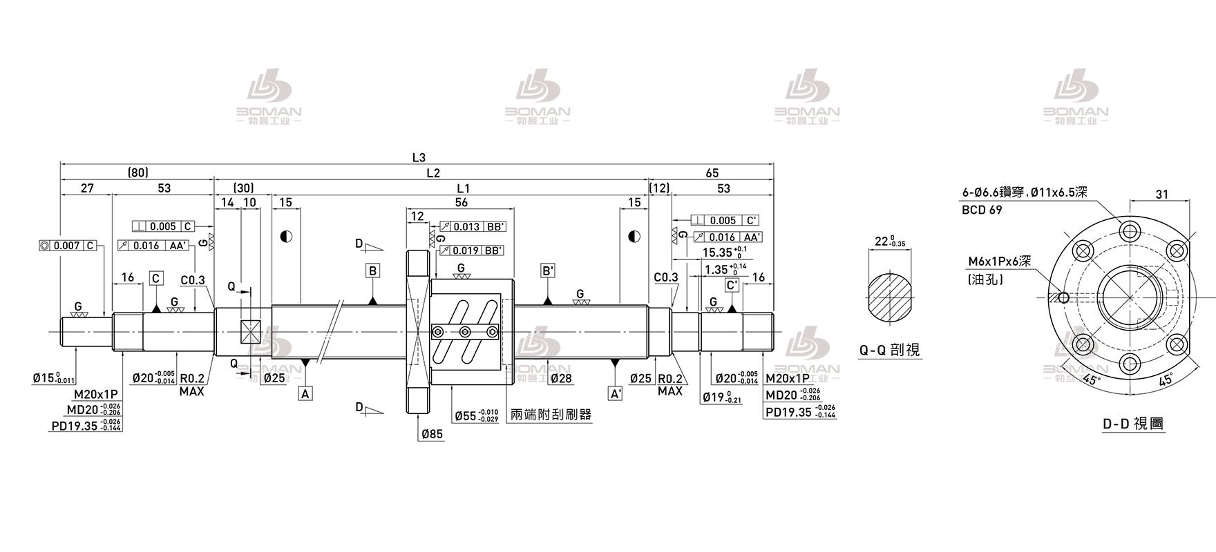 HIWIN上银 R28-5B2-FSW-758-933-0.018 上银滚珠丝杆采购报价