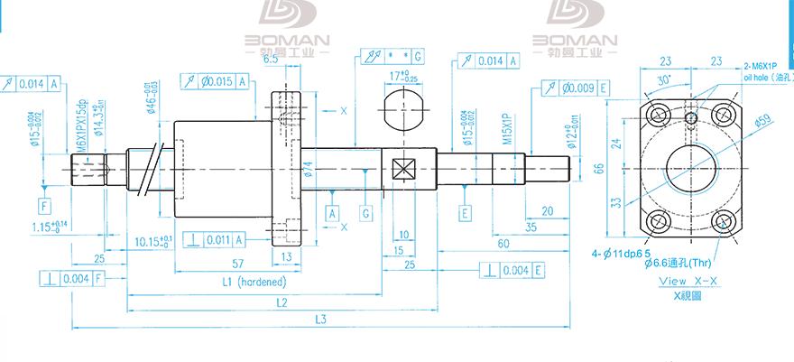 TBI XSVR02010B1DGC5-1099-P1 tbi丝杆c3精度