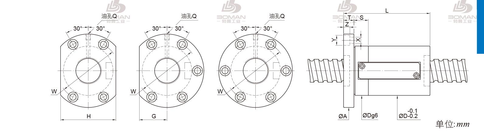 PMI FSWE2016-2.5 pmi丝杠常用规格