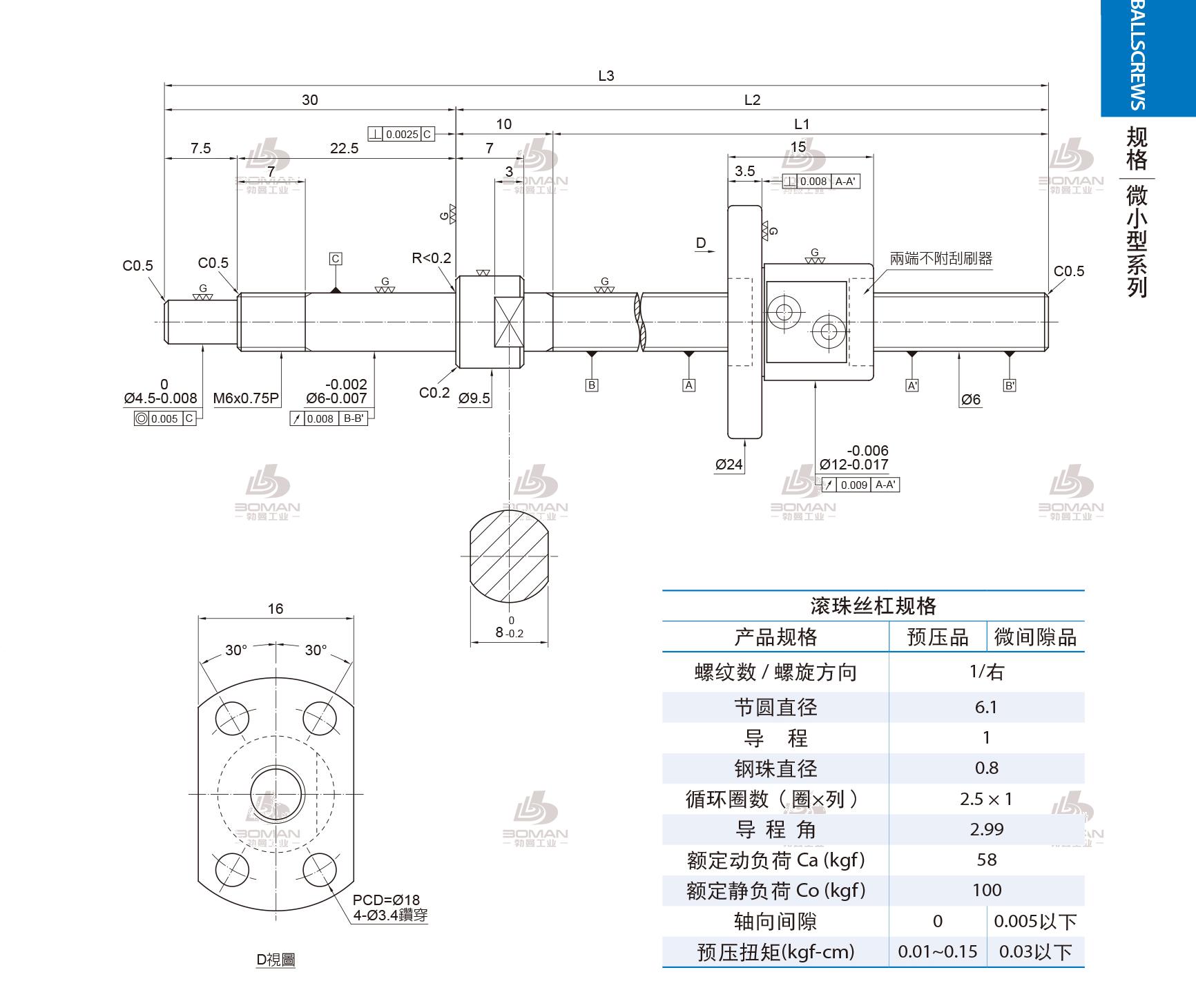 PMI FSM0601-C3-1R-0135 pmi滚珠丝杆的安装