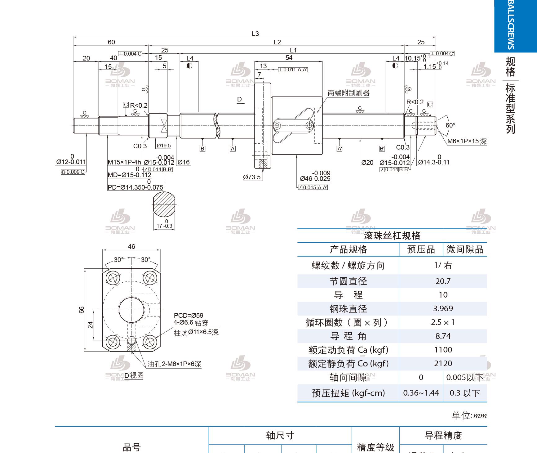 PMI 1R20-10B1-1FSWC-289-399-0.018 pmi丝杆哪里产的