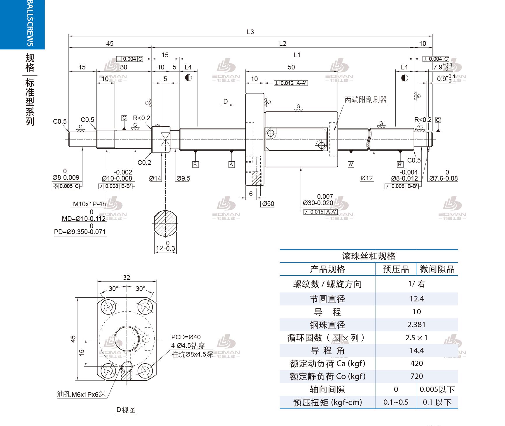 PMI 1R12-10B1-1FSWE-160-230-0.008 pmi丝杠螺母拆卸