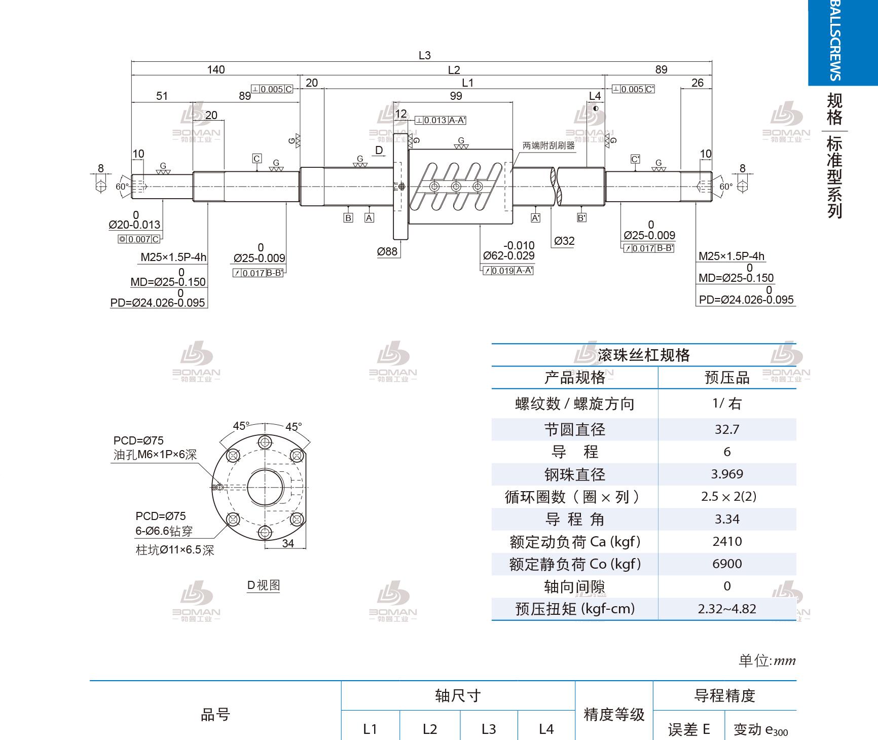 PMI 1R32-06B2-1FOWC-380-629-0.018 滚珠丝杆选型计算pmi