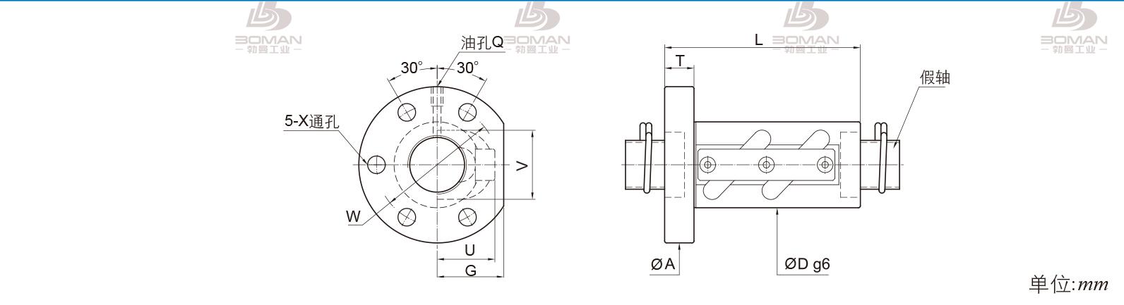 PMI FSVW2010D-2.5P PMI丝杆间隙调整