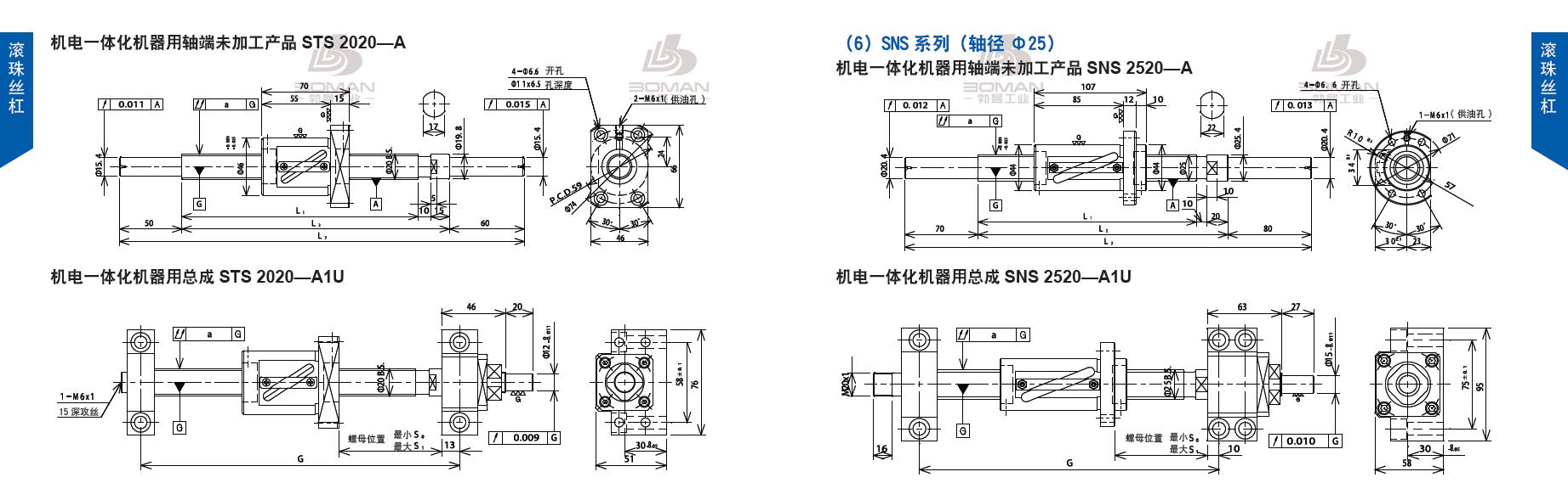 TSUBAKI STS2020-745C5-A tsubaki丝杠