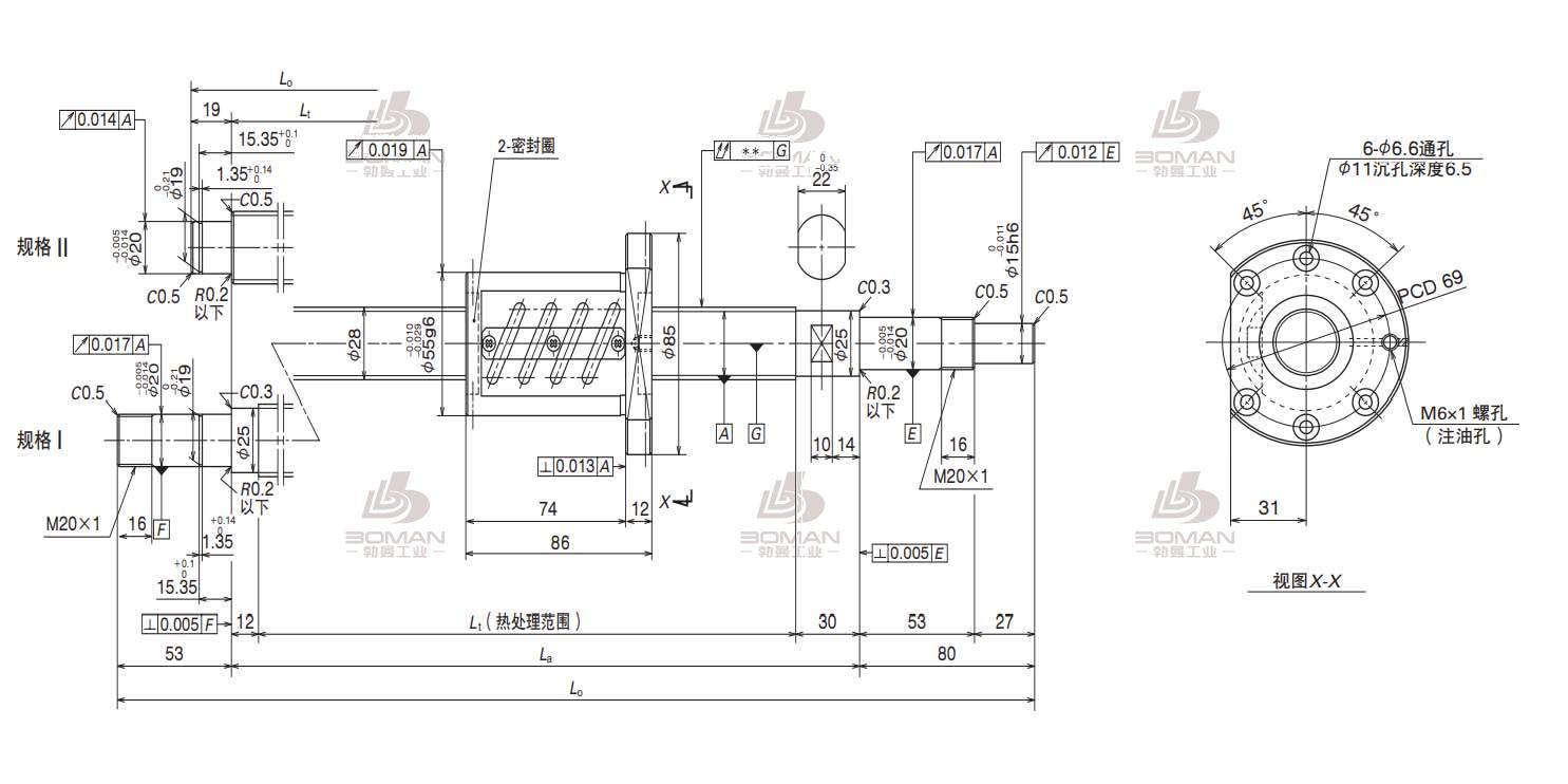 NSK W2804SA-2Z-C5Z5-FA标准滚珠丝杠