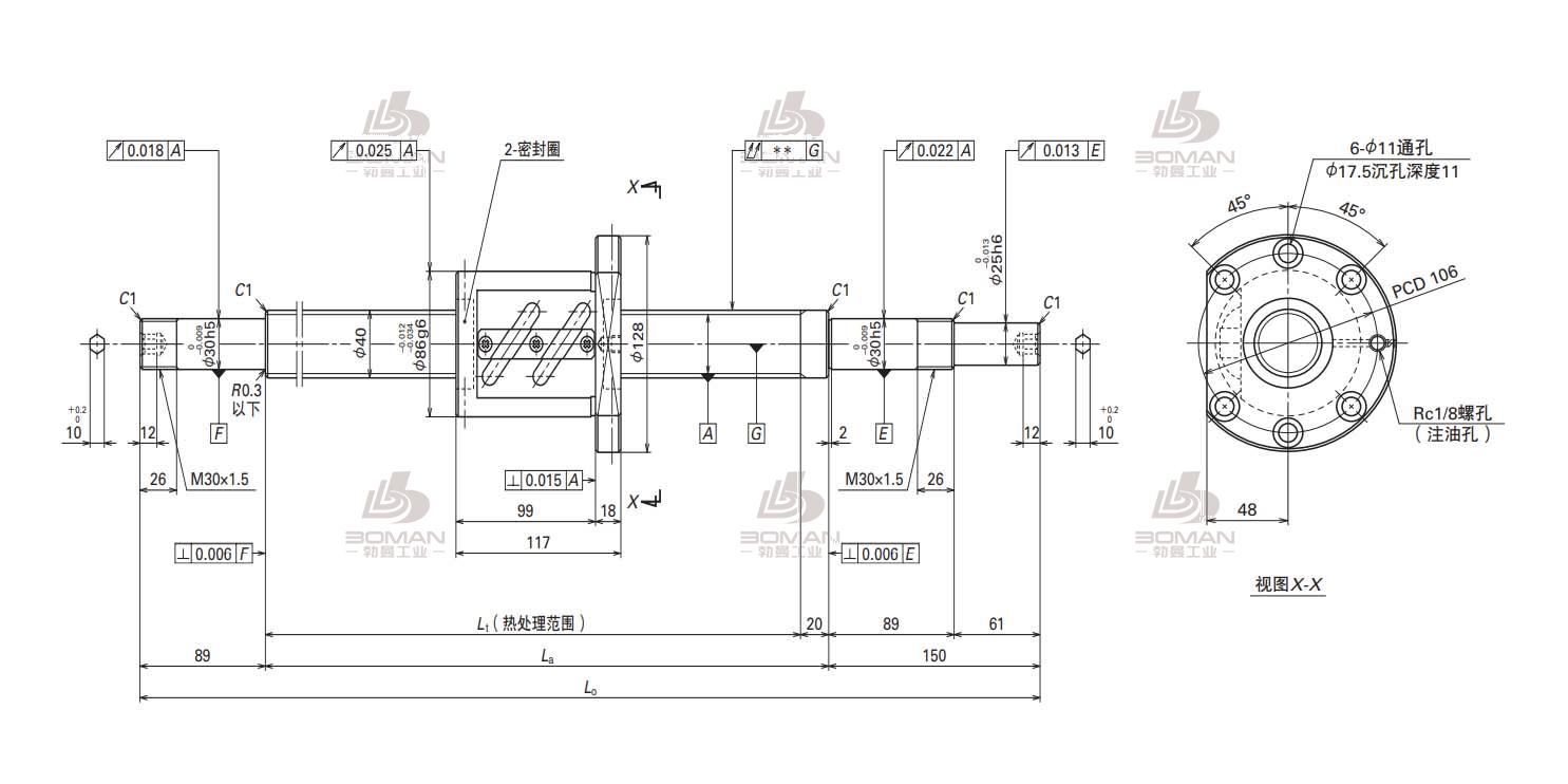 NSK W4024SA-1Z-C5Z12-FA标准滚珠丝杠